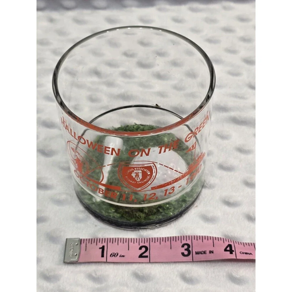 Halloween On The Green Golf Cup Acrylic Golfing Advertising 1990 Tee Ball Grass